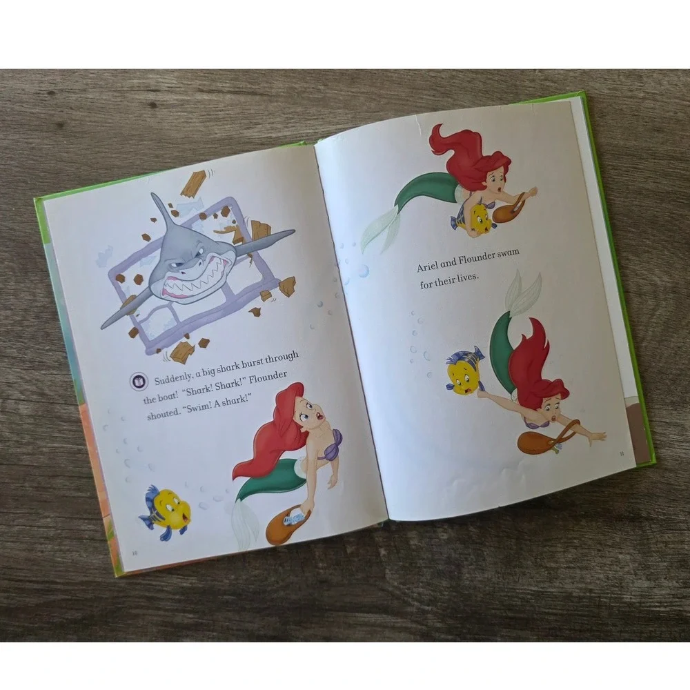 LeapFrog Tag Disney Princess Adventures Under the Sea Ariel Reading Book 4-6 Yrs